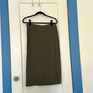 Large Olive green Abercrombie long skirt